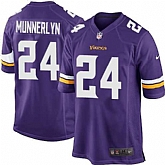 Nike Men & Women & Youth Vikings #24 Munnerlyn Purple Team Color Game Jersey,baseball caps,new era cap wholesale,wholesale hats